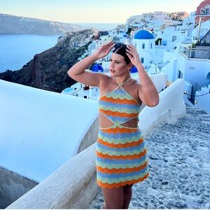 Zara Crochet Halter Dress